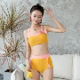 Ưu đãi đặc biệt cho nữ chia tay ống mới phiên bản hàng đầu Hàn Quốc của bikini eo cao màu vàng đỏ bikini áo tắm 19027 - Bikinis bộ đồ bơi dài tay