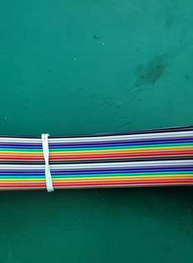 三菱PLC I/O线 FX2N-10/20GM 排线 带20针MIL接头灰彩线 TM3DI32K