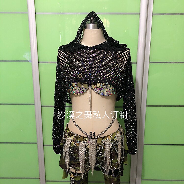 肚皮舞鼓舞爵士融合演出服定制连舞台演出/舞蹈服装定