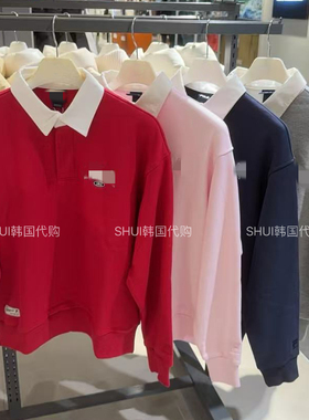 SHUI韩国直邮FL折扣男女同款休闲百搭POLO领卫衣上衣FS2POH1102U