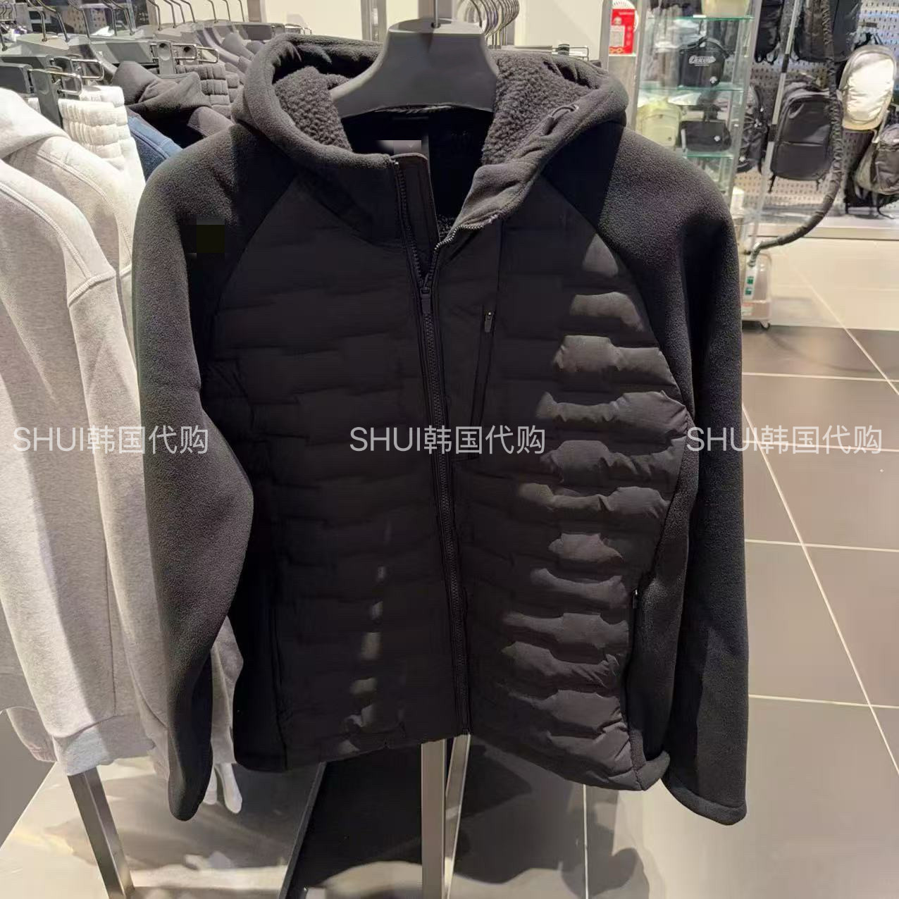 SHUI韩国直邮新款秋冬男女款百搭休闲连帽抓绒外套上衣SR423TKTO2