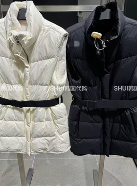 SHUI韩国代购D折扣女款休闲两面穿鸭绒修身马甲SP422SDVO6