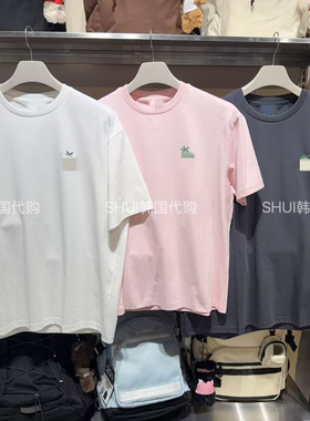 SHUI韩国直邮26新款男女同款休闲百搭圆领短袖T恤FS262RS01X027