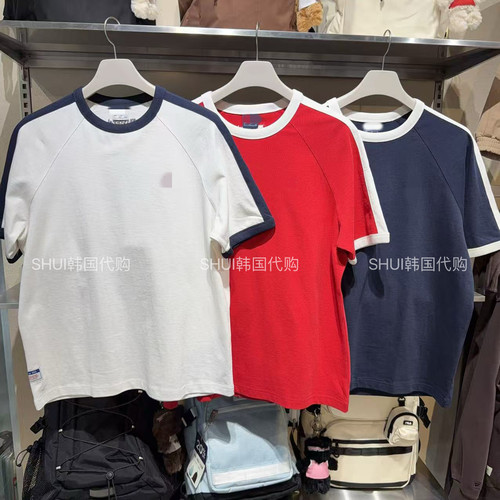 SHUI韩国直邮26新款男女同款休闲百搭圆领短袖T恤FS262RS01U010