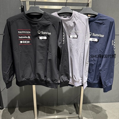 SHUI韩国代购D折扣男女百搭同款联名薄绒上衣T恤SP323SWH91宽