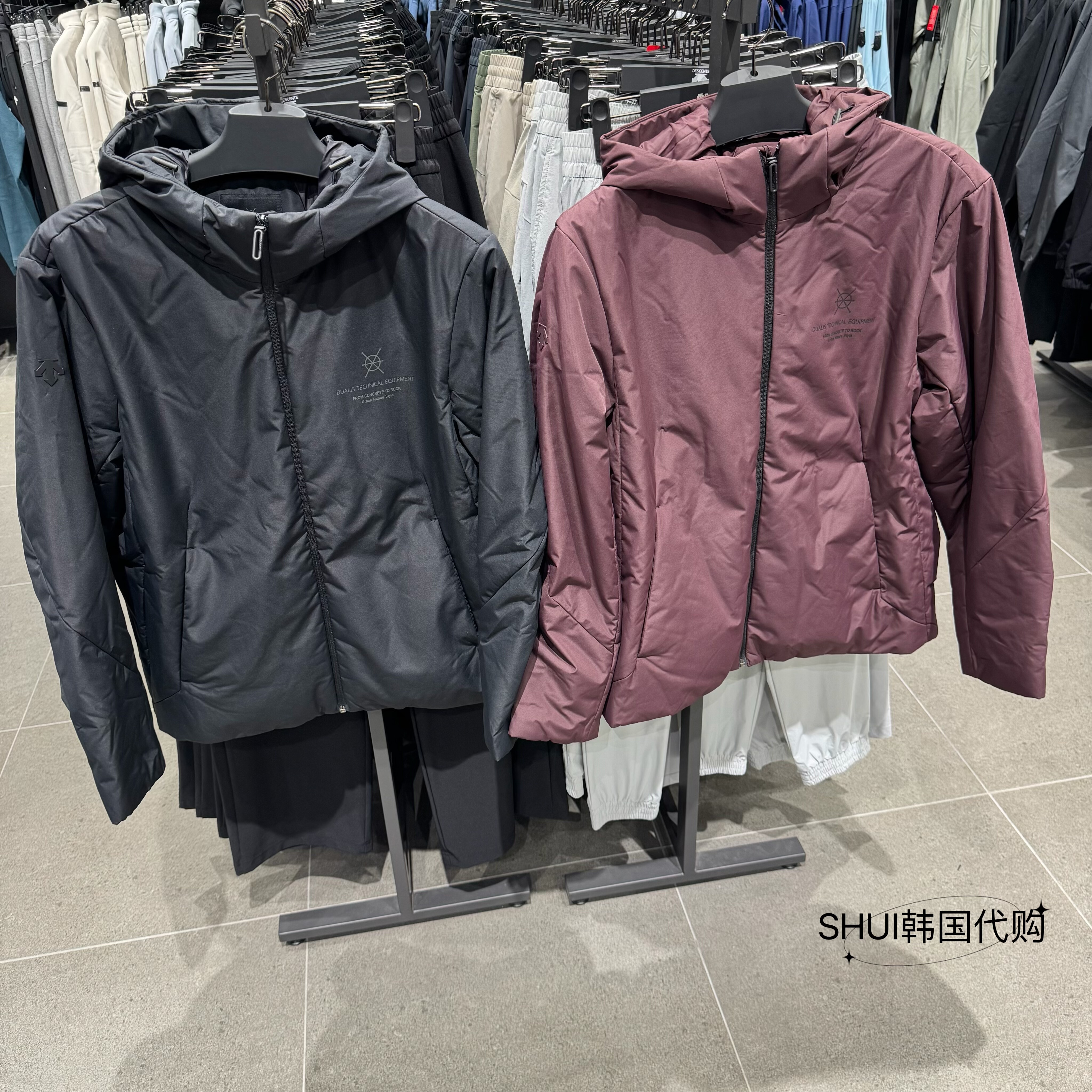 SHUI韩国代购D家折扣都市联名男款百搭棉服外套SP321DPD91不退换