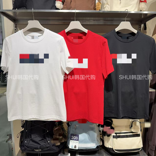 SHUI韩国直邮26新款男女同款休闲百搭短袖T恤上衣FS262RS01X018