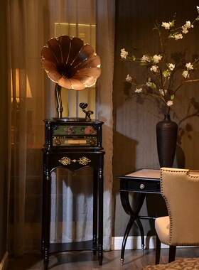 梵尼诗F1877-35H实木质旗袍款创意无线音响老式收音机复古留声机