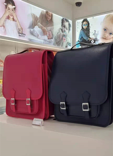 韩国直邮正品 SUAVE LAMAN SCHOLAR SATCHEL耐脏革制儿童双肩书包