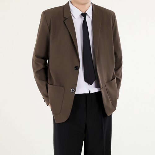 MRNEARLY美式休闲西服2024新款高级感痞帅秋季宽松复古西装外套男