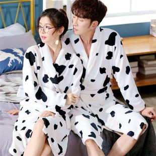 睡袍女款2025新款浴袍情侣法兰绒酒店秋冬浴衣晨袍长款珊瑚绒睡衣