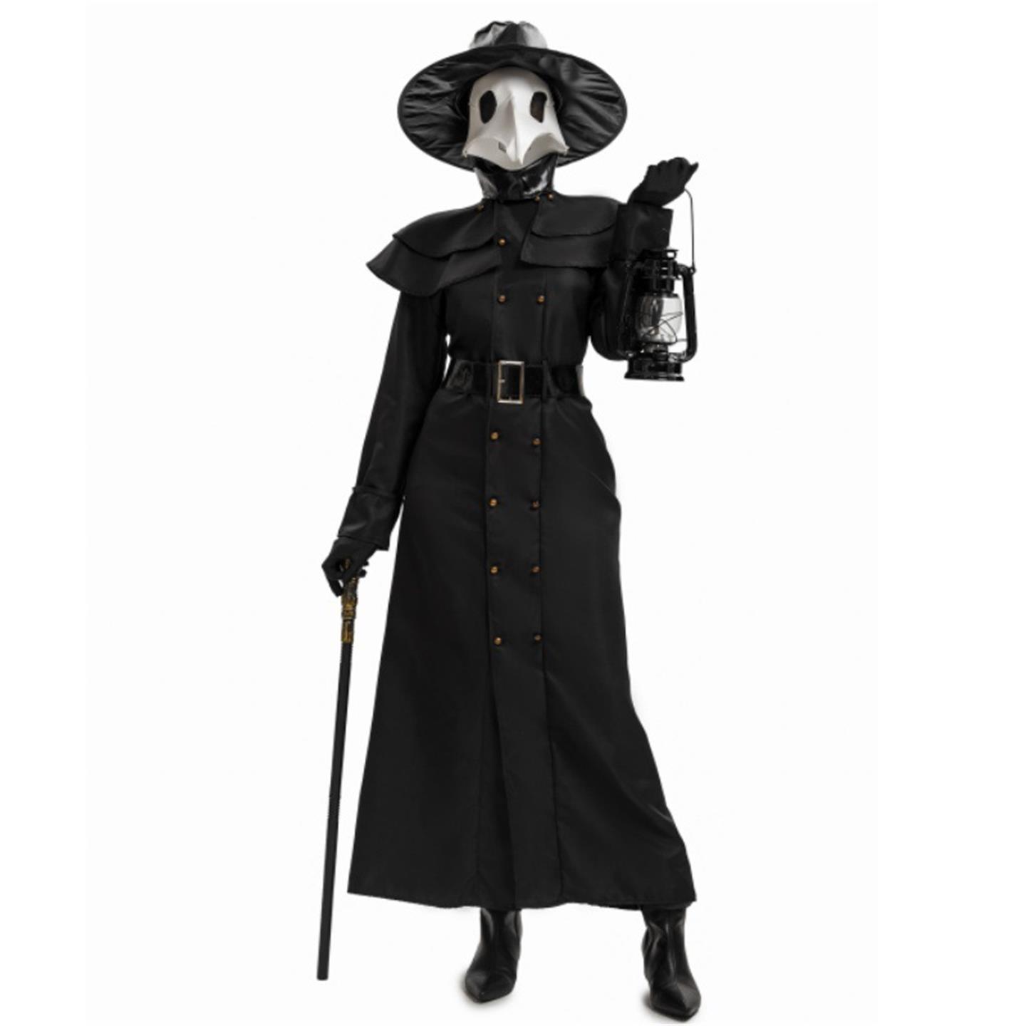 万圣节Cos瘟疫医生服装暗黑地牢英雄服拐杖灯具道具装扮舞台表演