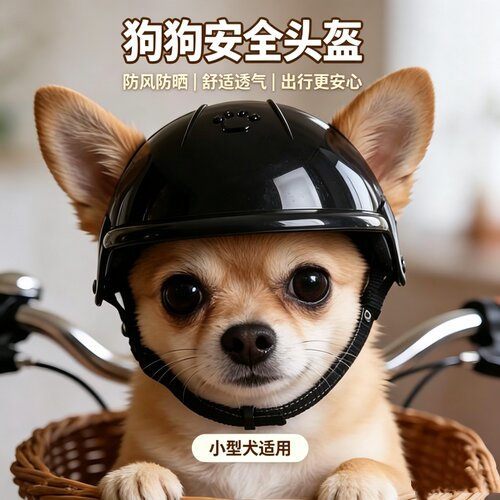 宠物头盔新款粉色狗狗猫咪摩托狗