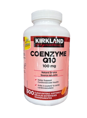 现货，加拿大Kirkland可兰Q10辅酶酵素胶囊CoQ10100mg300粒