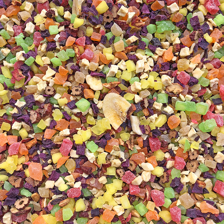 大中小型鹦鹉水果粮 烘干脱水水果颗粒沙拉 仓鼠 鹦鹉零食