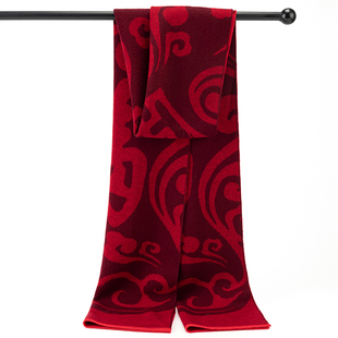 上海故事祝寿红围巾老人生日红围巾福字重阳节红围巾拜寿宴伴手礼