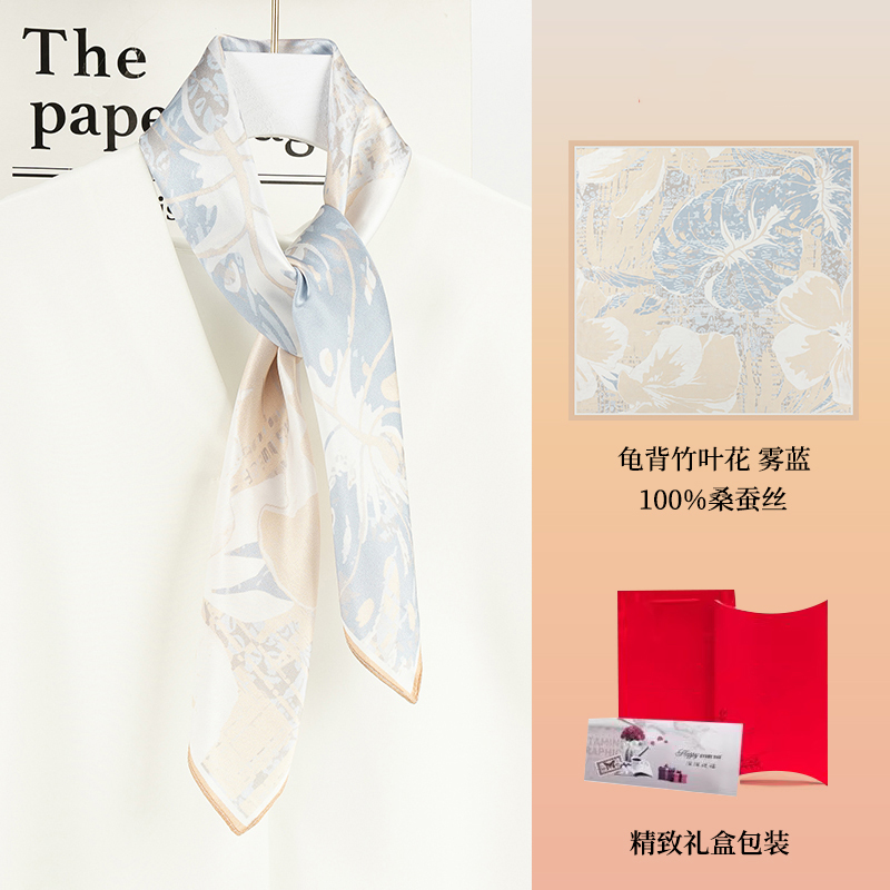 丝巾妈妈款女2025新款桑蚕丝大方巾礼盒送长辈丝绸围巾女
