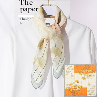 真丝丝巾夏薄款方巾系脖妈妈款女2025新款丝巾礼盒送长辈