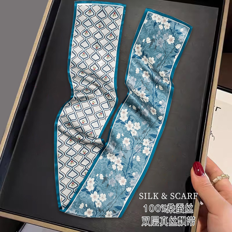 上海故事真丝长条丝巾双层桑蚕丝春夏双面围巾伴手礼送妈妈礼盒装,服饰配件/皮带/帽子/围巾,围巾/丝巾/披肩,淘宝优惠券,粉丝福利购,淘宝优惠卷