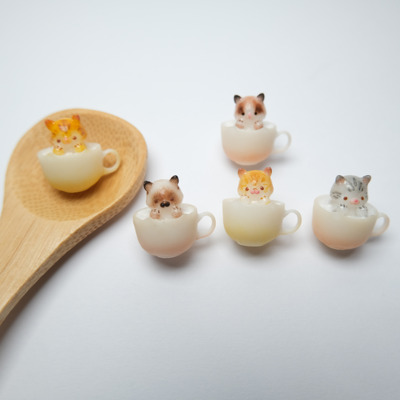 手作可爱猫咪造型拉链扣