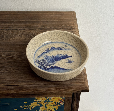 潮州枫溪若深珍藏手绘壶承九十年代功夫茶开片茶托建水干泡盘茶盘