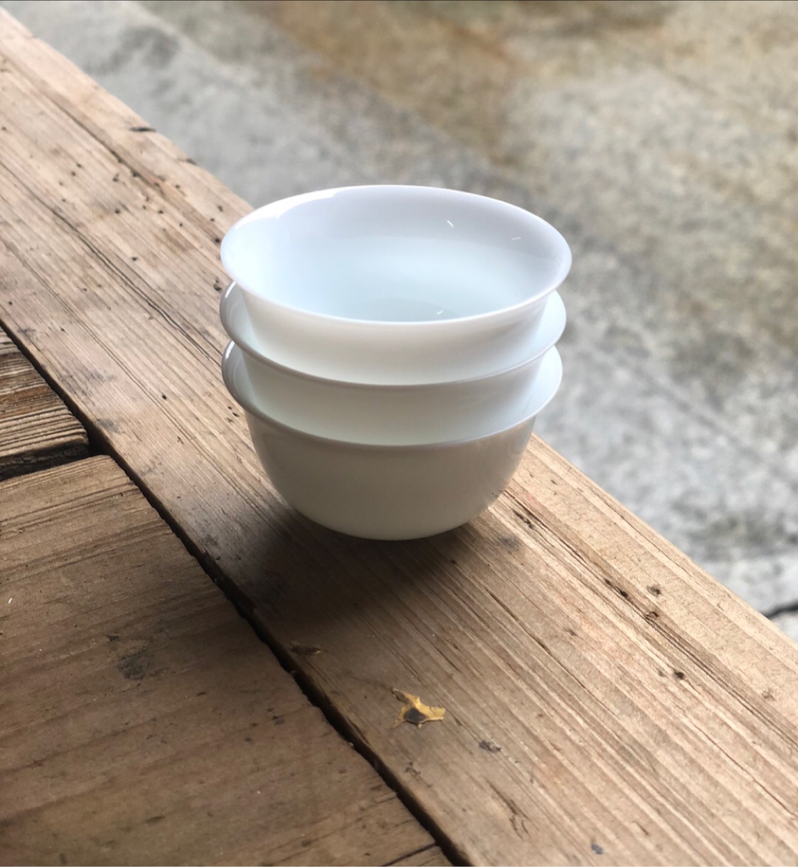 库存90年代潮州功夫茶小白薄胎小茶杯凤凰单枞专用蛋壳杯透明轻盈