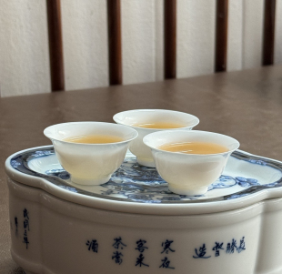 潮汕高骨质瓷超薄胎透光小茶杯潮州瓷茶具时尚蛋壳杯单丛茶品茗杯