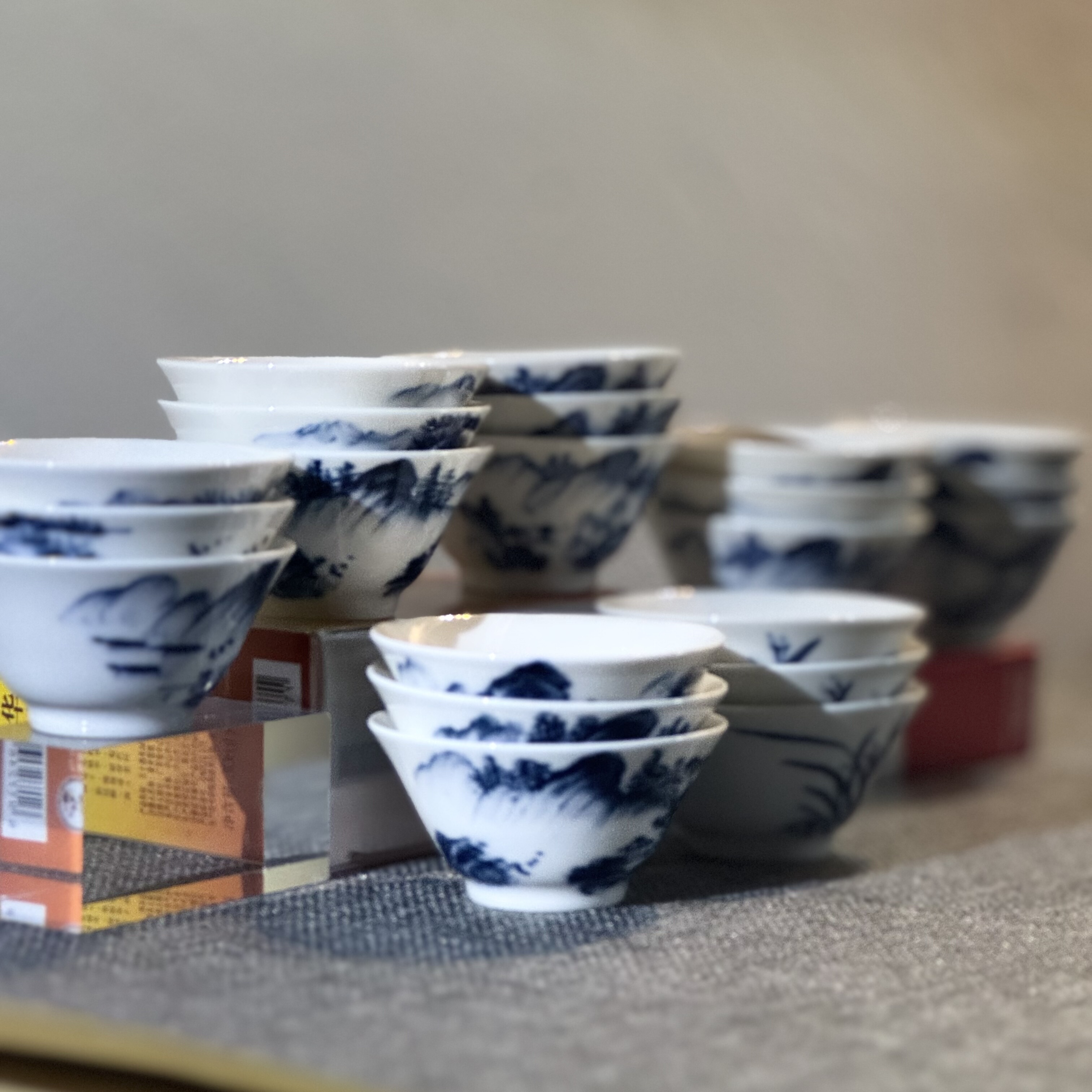 若深珍藏潮州枫溪窑潮汕功夫茶早期纯手绘青花瓷柴窑苏麻离青茶杯