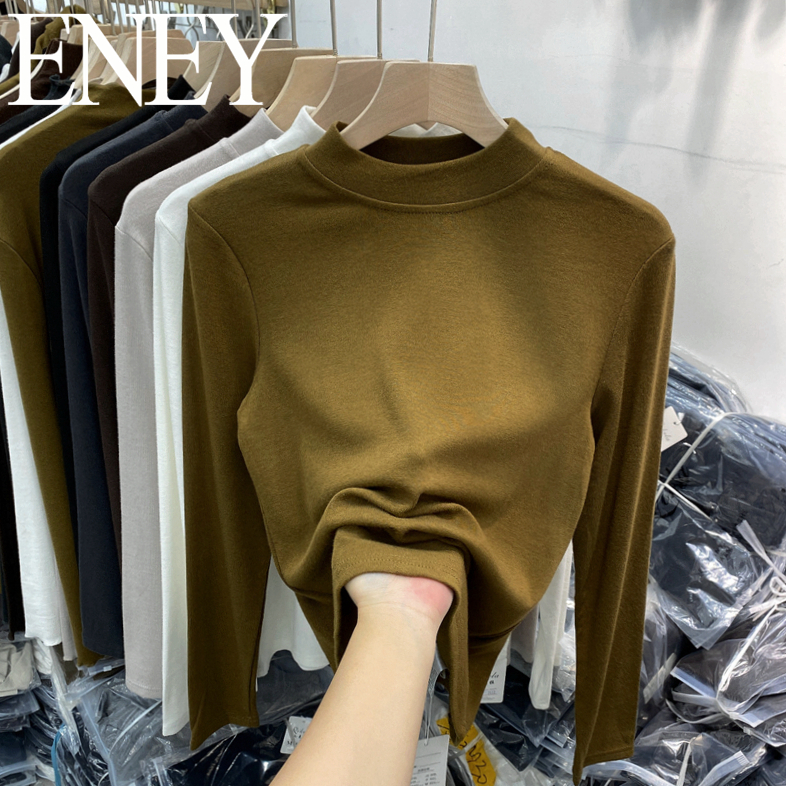 欧货春秋很舒服的半高领长袖T恤