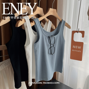 尾货牛货 上衣吊带内搭弹力 双面方领圆领气质纯色背心女打底衫