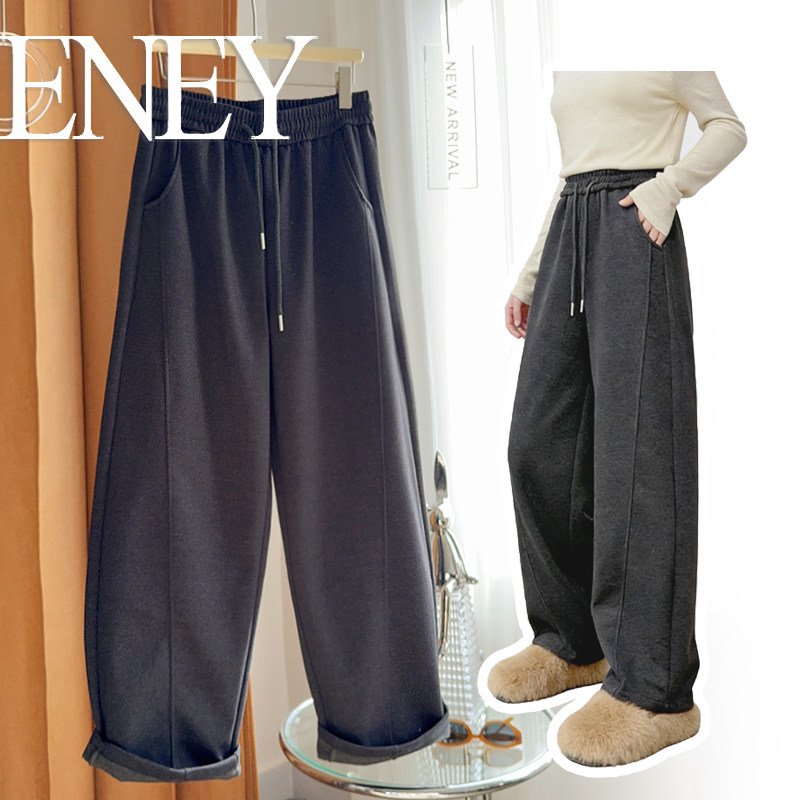 显瘦中厚仿呢料阔腿裤~微胖舒适显瘦大码长裤秋冬ENEY弯刀裤女,女装/女士精品,大码裤装,淘宝优惠券,粉丝福利购,淘宝优惠卷