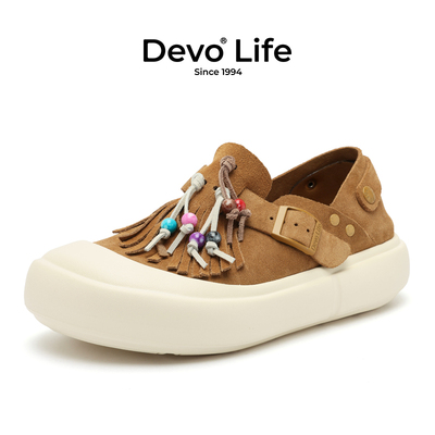 Devo/的沃软木鞋增高厚底勃肯鞋