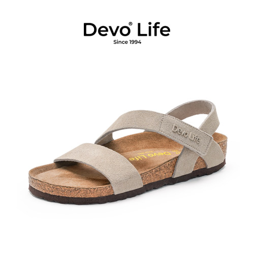 Devo/的沃复古时尚软木凉鞋
