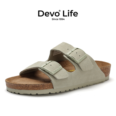 Devo/的沃软木鞋男女同款休闲时尚情侣凉拖26625