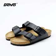 Giày đế bệt Devo / Wo dép đi biển cỡ lớn bộ chống trượt chân chống mòn một từ kéo giày nam 2718 - Dép