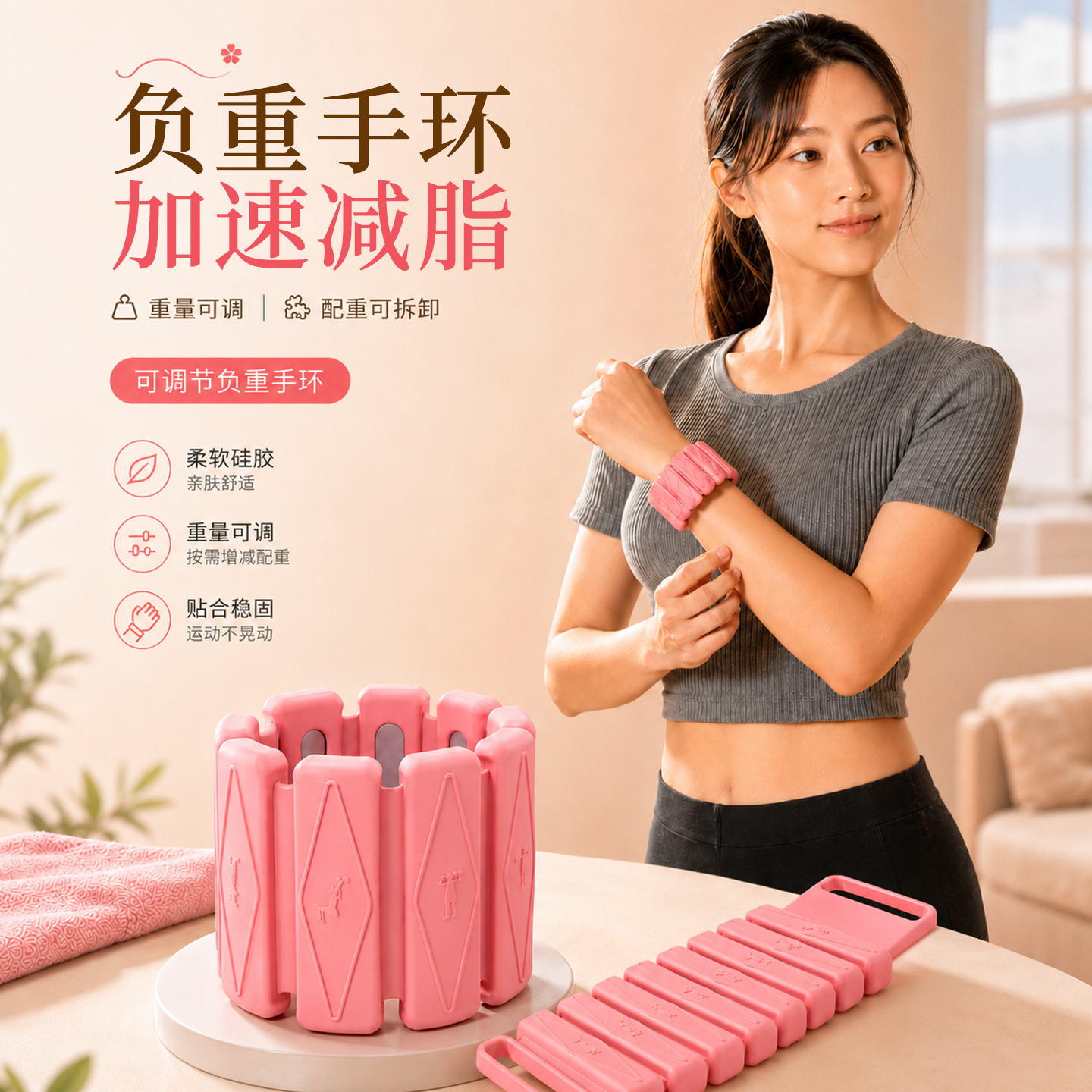负重手环脚环隐形可调节重量