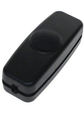 风扇吊扇床头灯台灯鱼缸插座DC线上中途开关防水帽按钮黑色1.5A