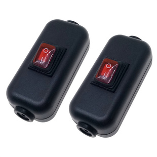 红色三脚两档带灯小按钮按键船型10A防水IP65线上中途开关220V