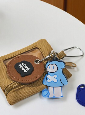 FS房原创IP微尘亚克力公仔挂件零钱钥匙耳机帆布多功能包军迷沙漠