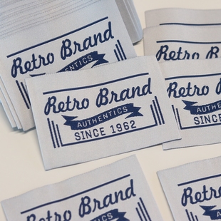 美式复古织唛标签布标补丁贴手帐标签织标定制订制源头工厂现货