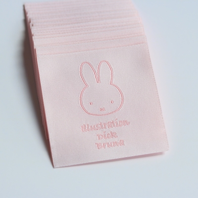 可爱卡通米fei兔织唛布标服装辅料领标设计定制织标源头工厂现货