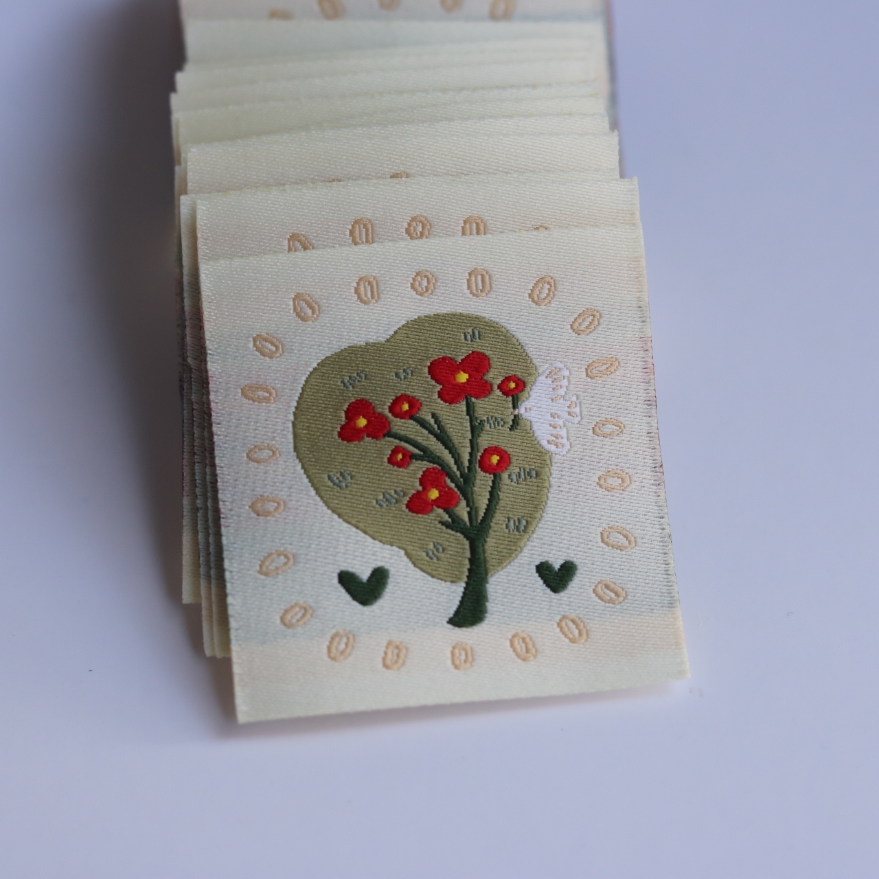 飞鸟与自然14小鸟卡通织唛商标布标领标源头工厂服装辅料定制现货