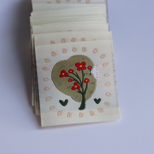 飞鸟与自然14小鸟卡通织唛商标布标领标源头工厂服装辅料定制现货