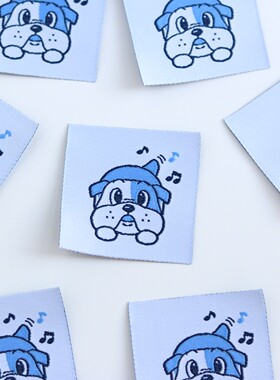 音乐狗现货手工布标彩色织唛diy手作标签娃衣宠物围兜缝纫标签