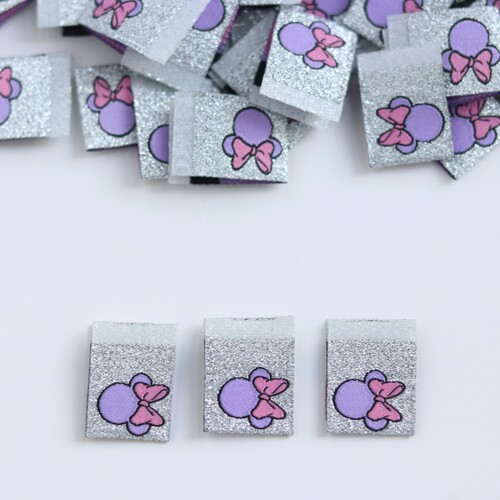 卡通米奇对折商标织唛工厂现货