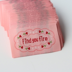 复古手帐风英文字母织唛布标商标服装 领标辅料设计定制源头工厂