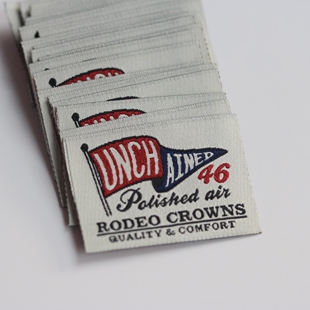 美式复古风布标新款服装辅料定制织标娃衣玩具辅料源头工厂现货