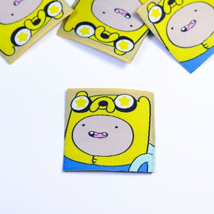 探险活宝芬恩卡通织唛布艺标签服装辅料帽子围巾包包商标定制现货