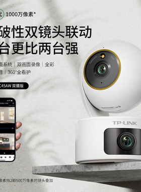 TP-LINK TL-IPC45AW  双摄版 500万高清双摄监控摄像头 双目全彩夜视 360度全景云台球机
