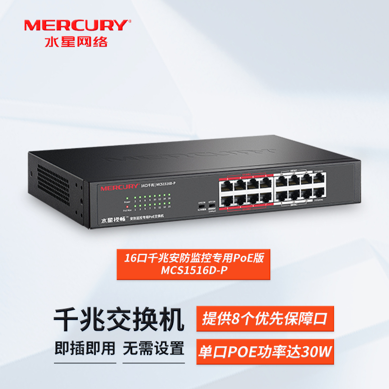 水星交换器可上机架128W供电功率